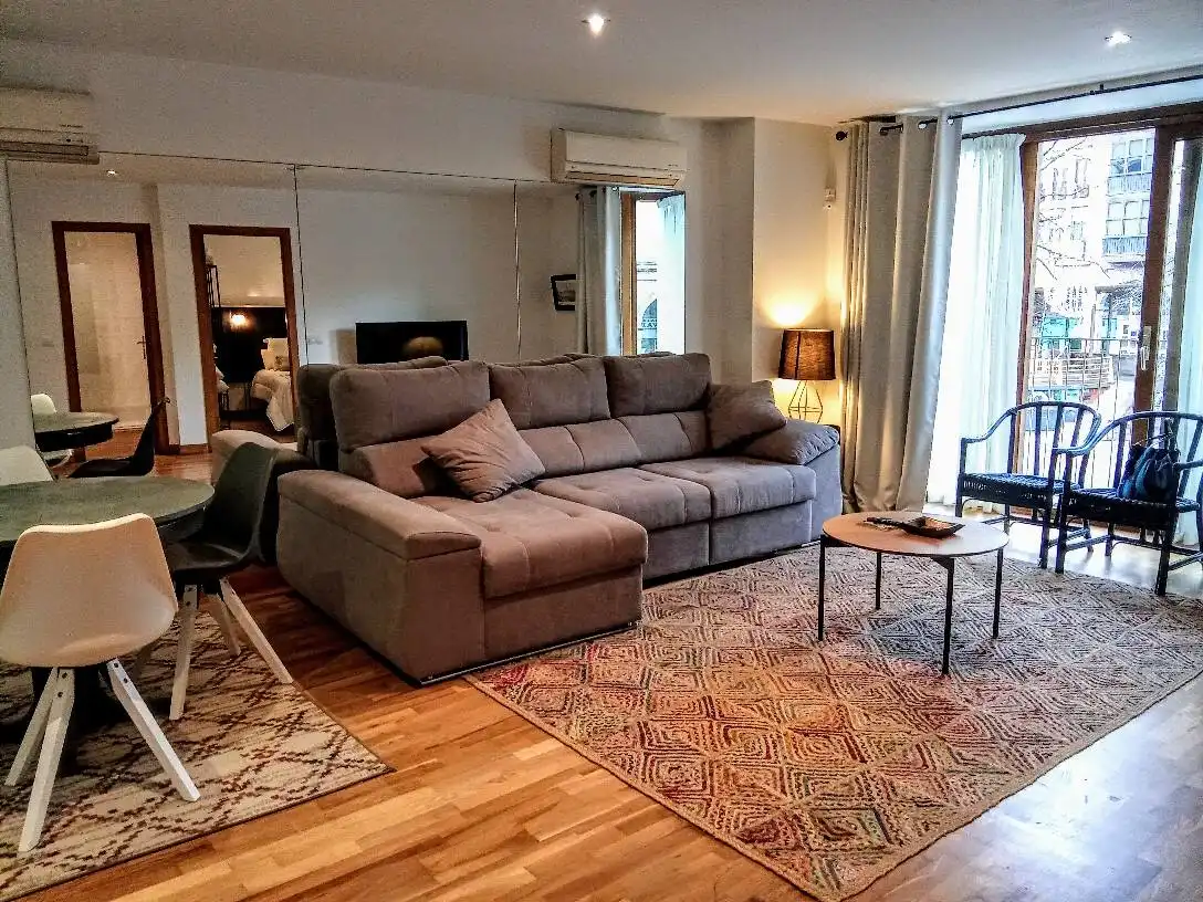 Sala de estar de Piso en venta en Torrelavega  con Calefacción, Parquet y Amueblado