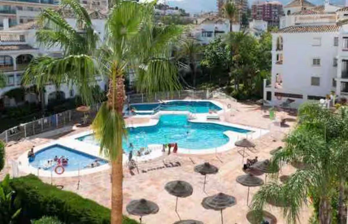 Piscina de Pis de lloguer en Benalmádena amb Aire condicionat, Calefacció i Terrassa