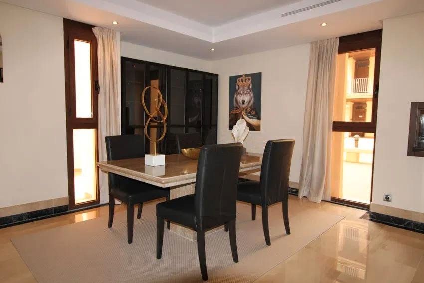 Comedor de Apartamento en venta en Estepona con Calefacción, Jardín privado y Terraza