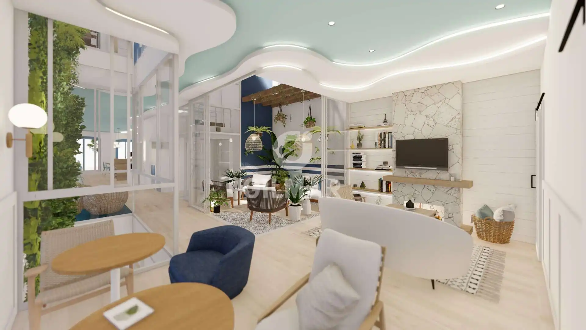 Wohnzimmer von Fabrik Grundstücke zum Verkauf in Estepona