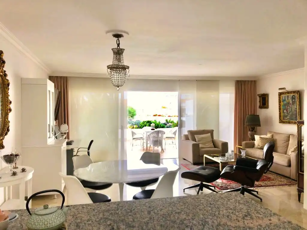 Wohnzimmer von Dachboden zur Miete in Puerto de la Cruz mit Klimaanlage, Privatgarten und Terrasse