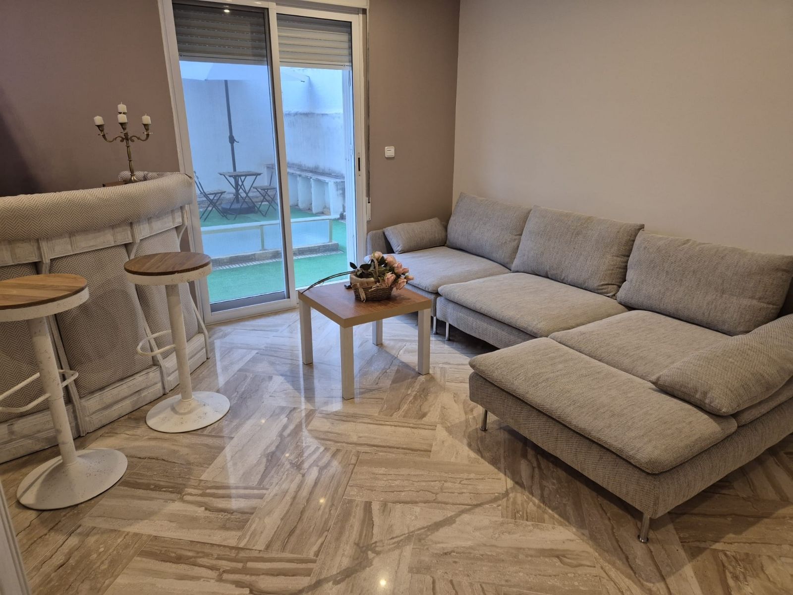 Sala d'estar de Dúplex en venda en Elche / Elx amb Aire condicionat, Calefacció i Jardí privat