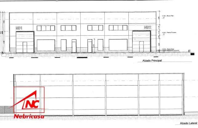 Außenansicht von Fabrik Grundstücke zum Verkauf in Lebrija