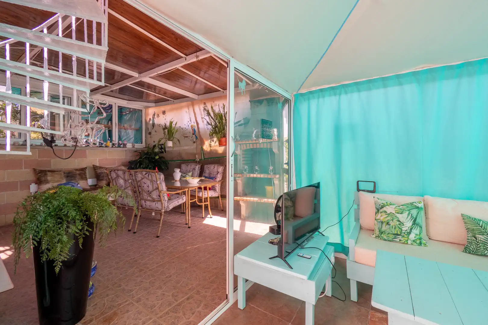 Terrassa de Casa o xalet en venda en Vega de San Mateo amb Calefacció, Jardí privat i Terrassa