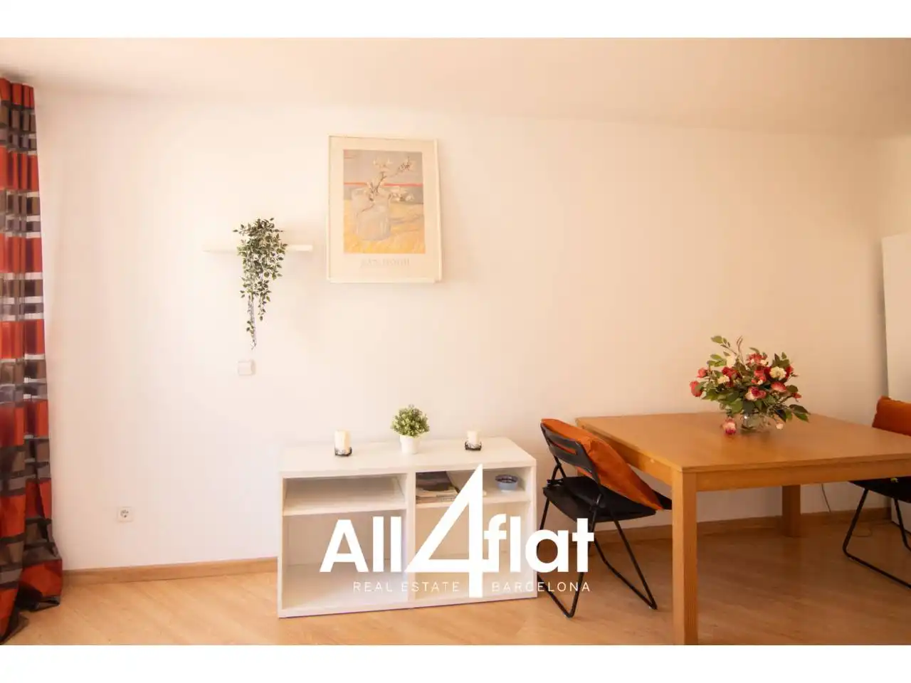 Sala d'estar de Àtic de lloguer en Barcelona amb Aire condicionat, Parquet i Terrassa
