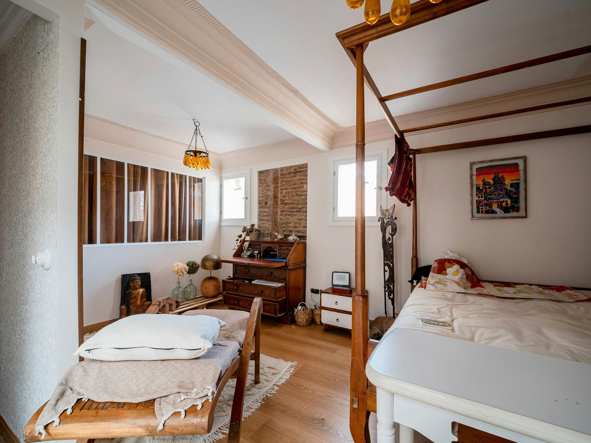 Dormitori de Pis de lloguer en  Madrid Capital amb Aire condicionat, Calefacció i Moblat