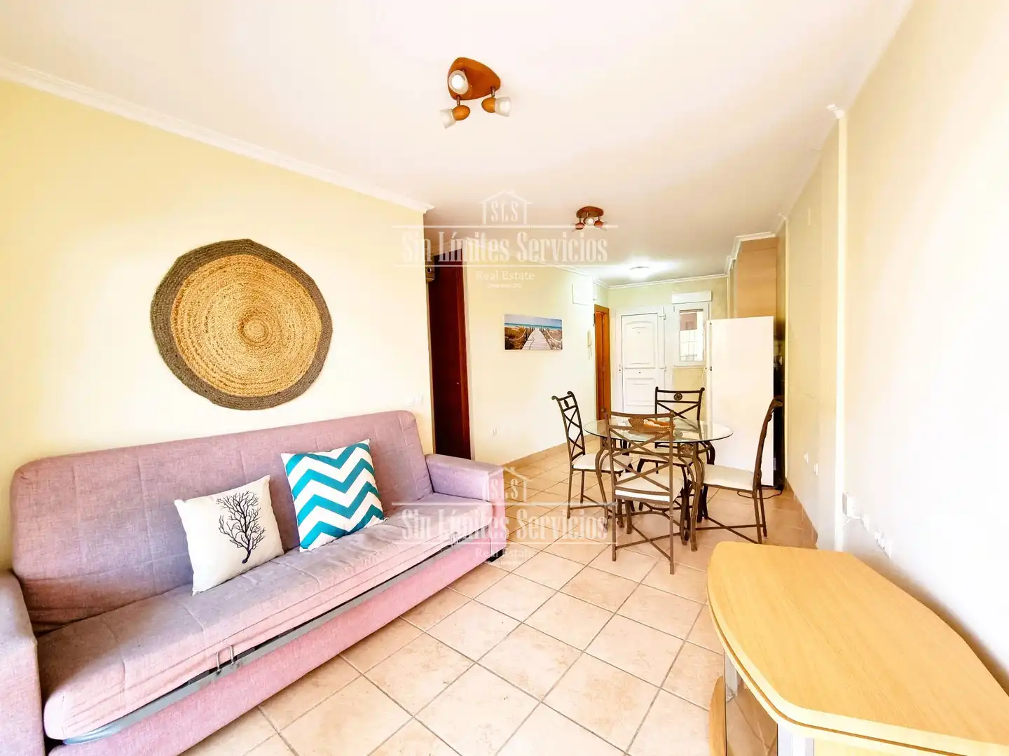 Wohnzimmer von Wohnung zum Verkauf in Alcalà de Xivert mit Klimaanlage, Heizung und Privatgarten