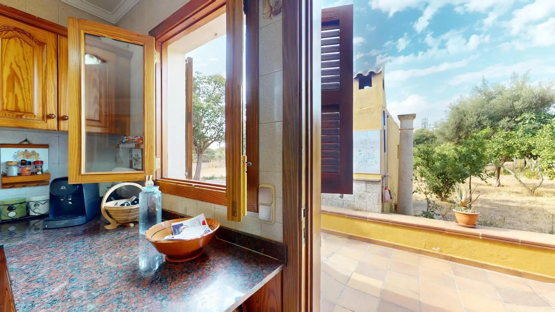 Küche von Country house zum Verkauf in  Palma de Mallorca mit Klimaanlage, Heizung und Privatgarten