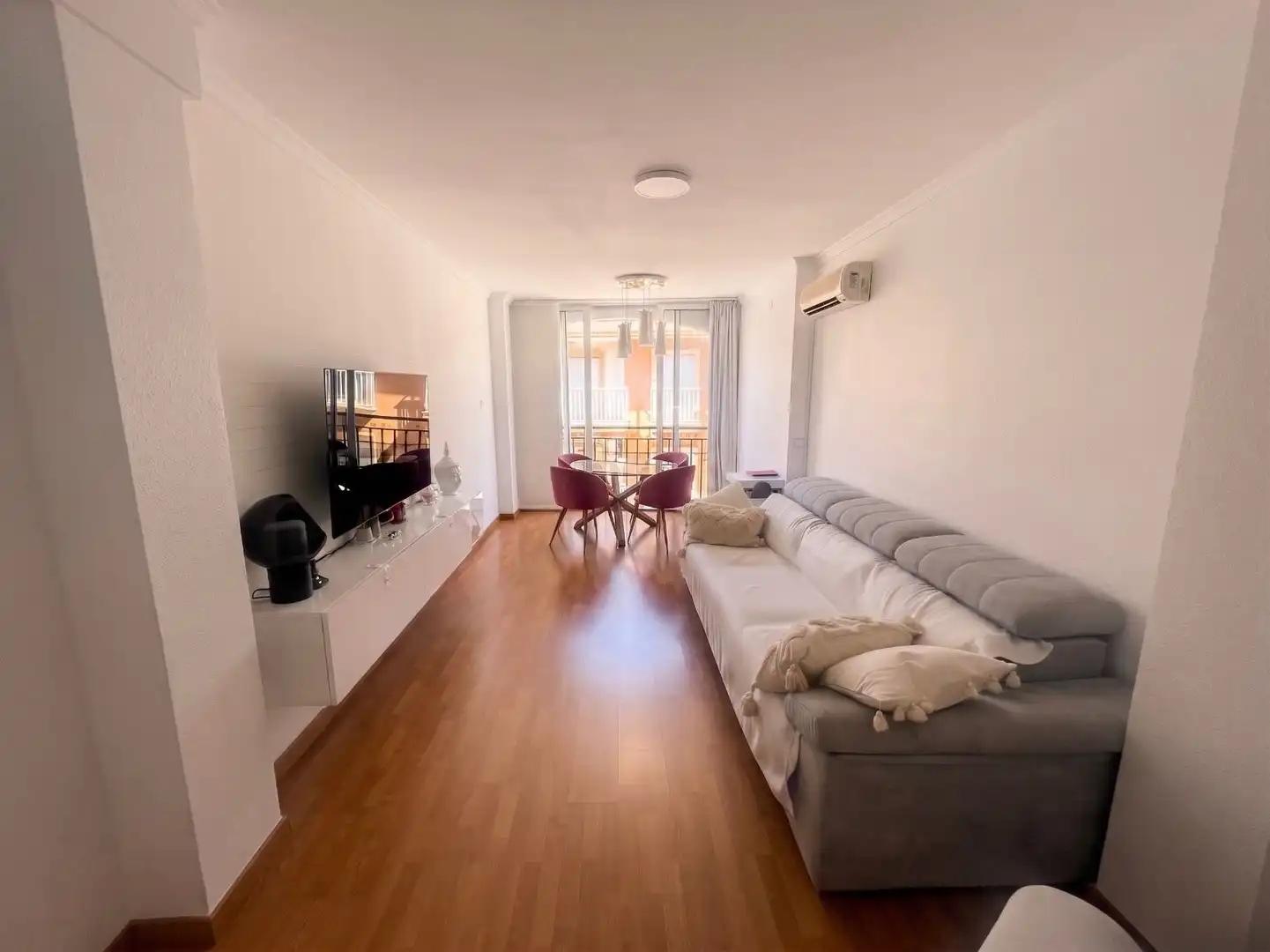 Wohnzimmer von Wohnungen zur Miete in Mazarrón mit Klimaanlage, Möbliert und Waschmaschine