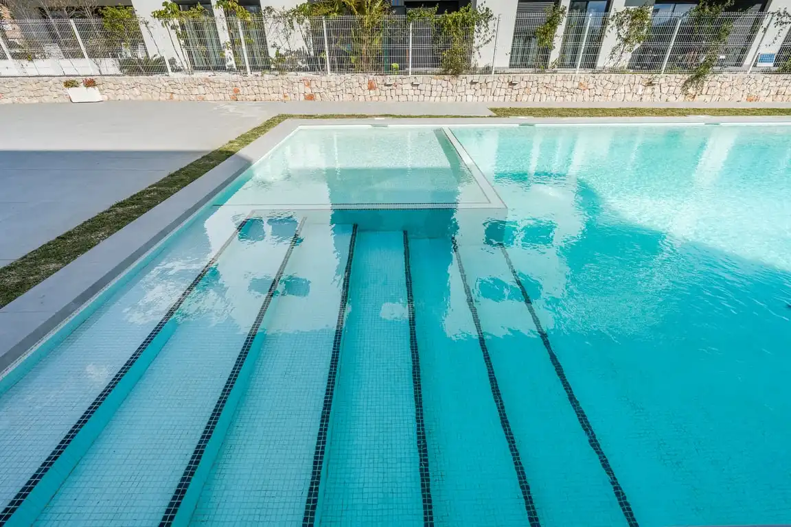 Swimming pool of Flat for sale in Jávea / Xàbia  with Air Conditioner, Private garden and Storage room