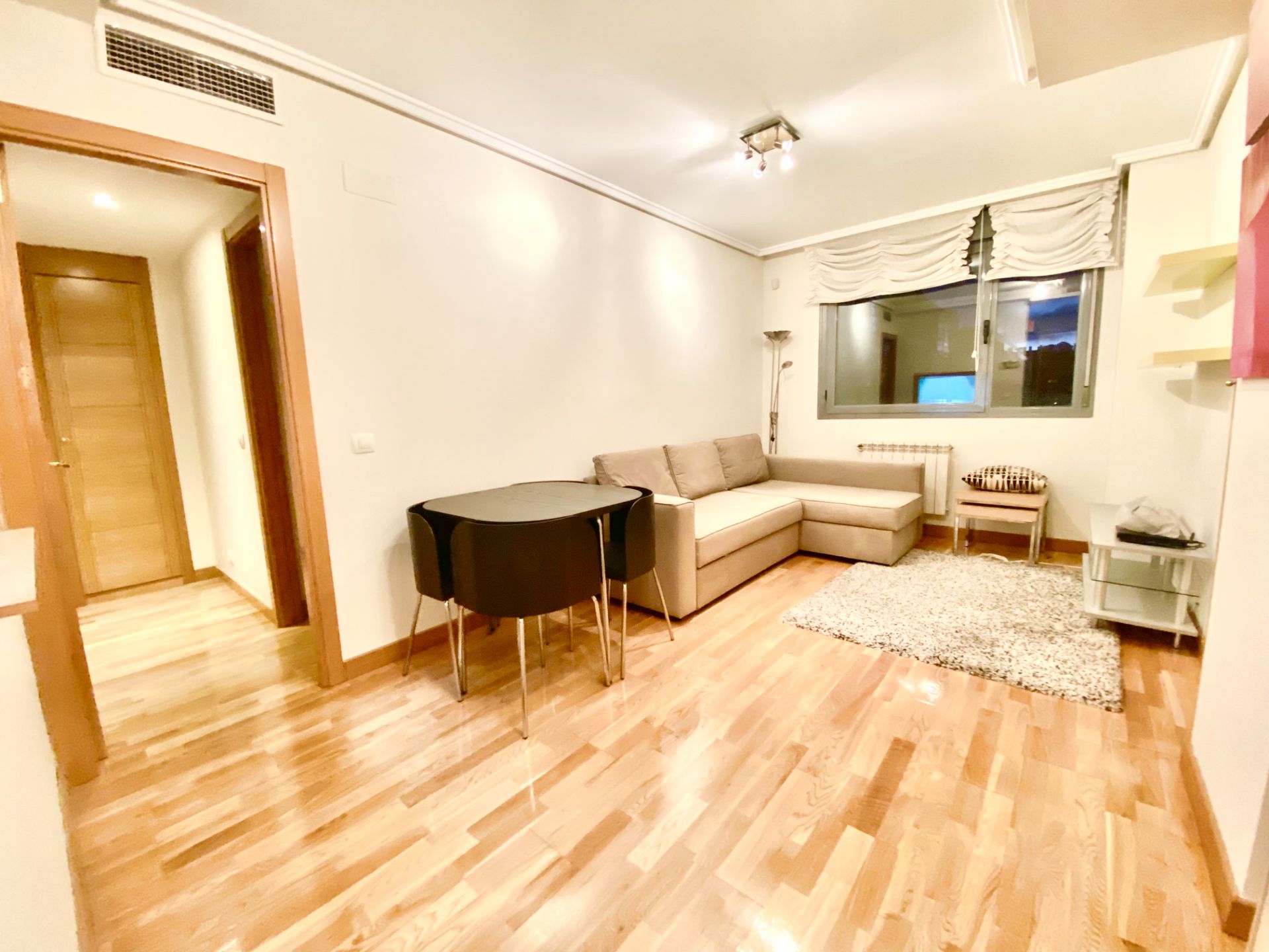 Living room of Flat to rent in  Madrid Capital  with Air Conditioner, Heating and Parquet flooring