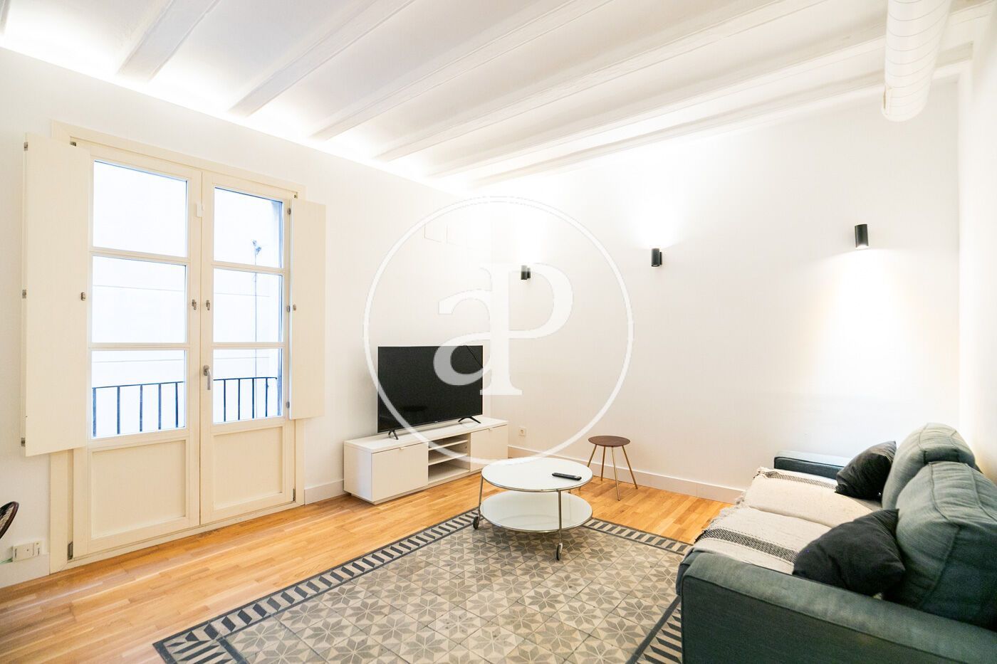 Sala d'estar de Pis en venda en  Barcelona Capital amb Aire condicionat, Calefacció i Balcó