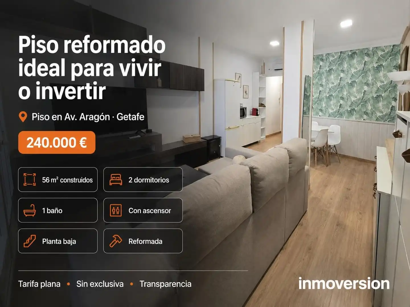 Sala d'estar de Planta baixa en venda en Getafe amb Aire condicionat i Terrassa