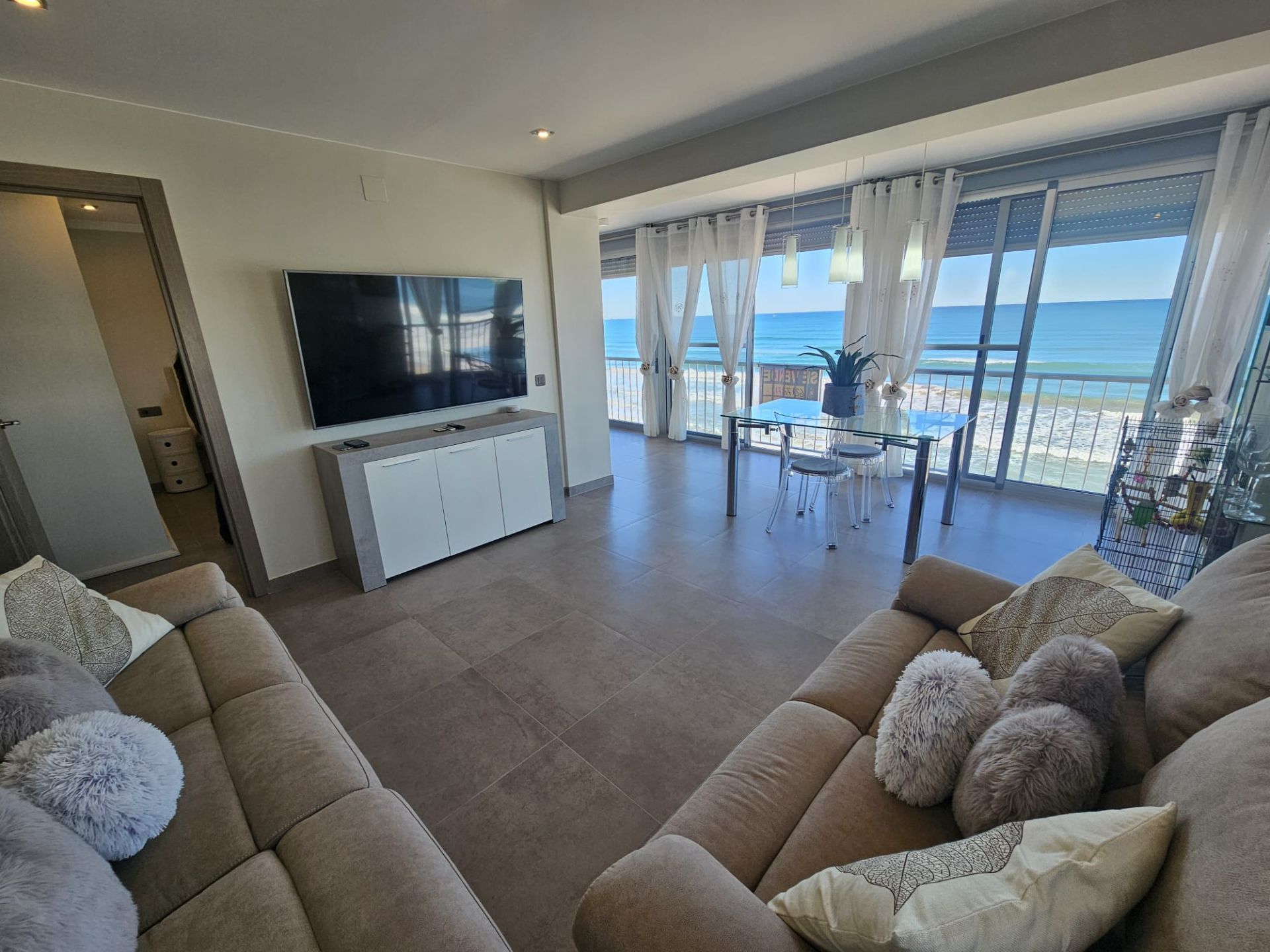 Sala d'estar de Apartament en venda en Sueca amb Aire condicionat, Calefacció i Terrassa