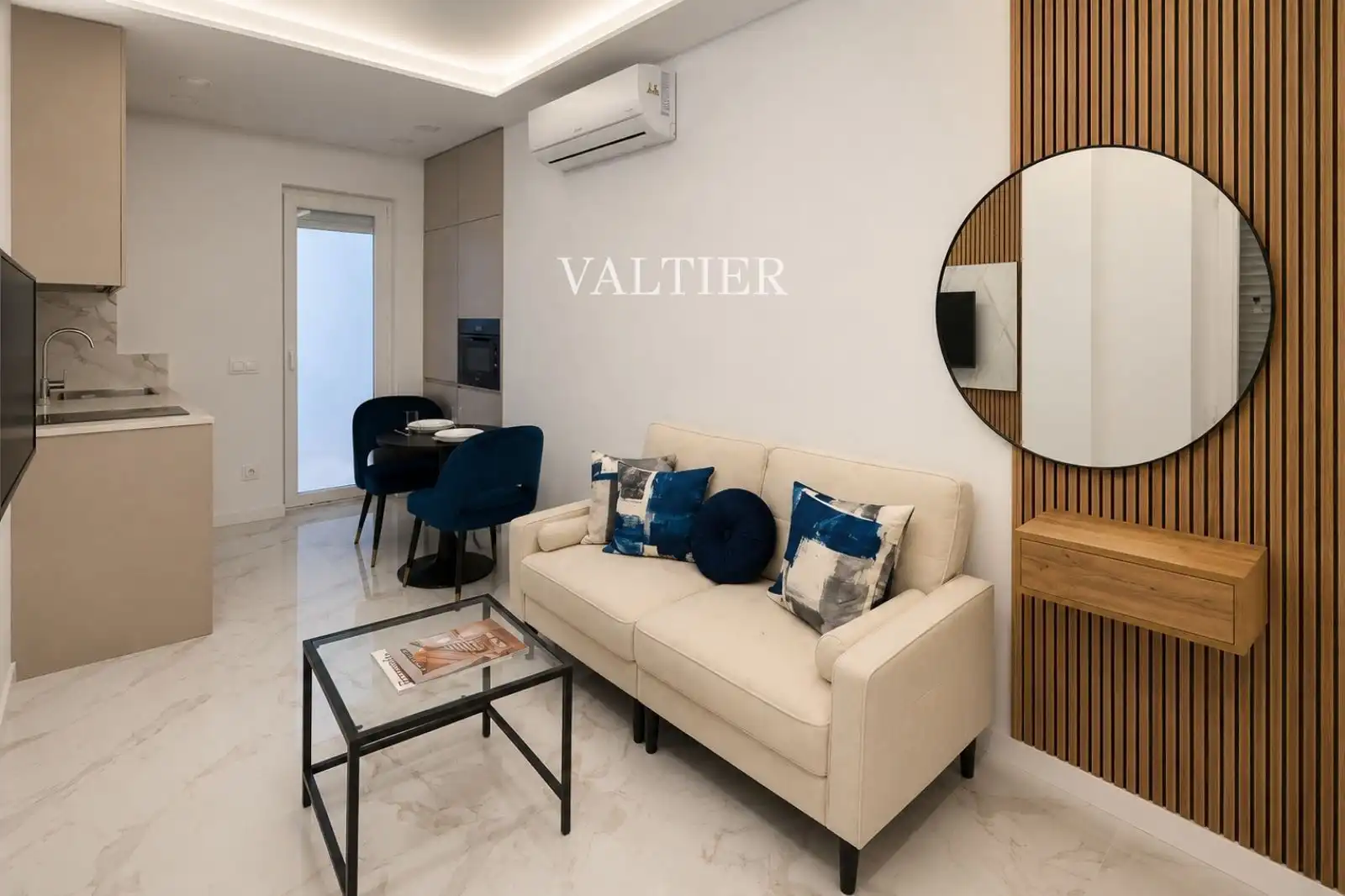 Wohnzimmer von Wohnung zur Miete in Madrid mit Klimaanlage, Heizung und Terrasse