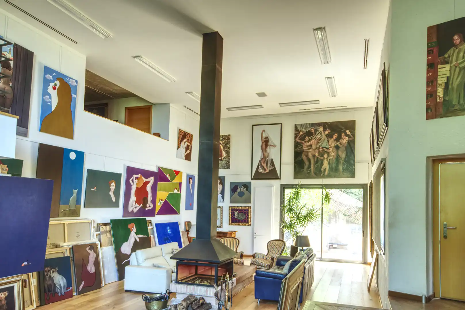Wohnzimmer von Haus oder Chalet zum Verkauf in Sant Cugat del Vallès mit Klimaanlage, Heizung und Privatgarten