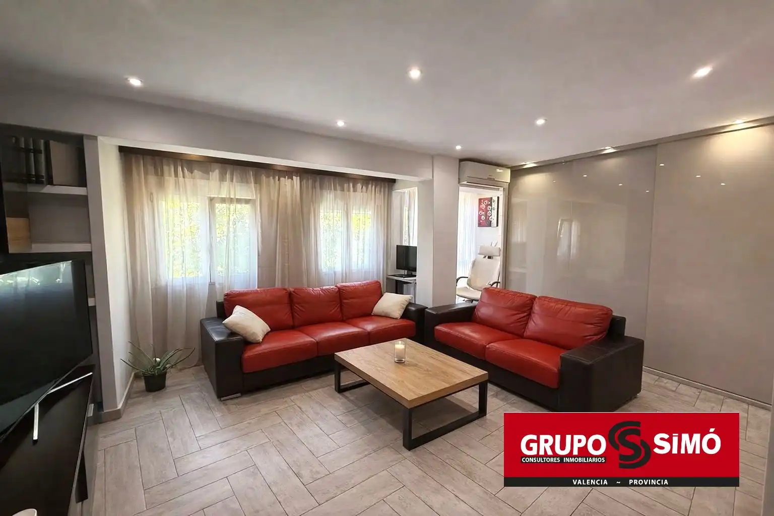 Sala de estar de Piso en venta en Valencia con Aire acondicionado, Amueblado y Horno