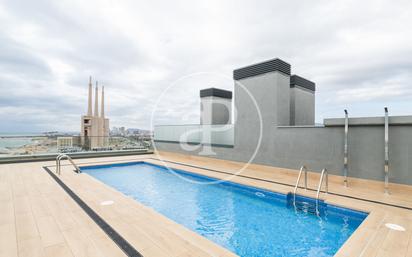 Swimming pool of Flat to rent in Badalona  with Air Conditioner, Heating and Community pool