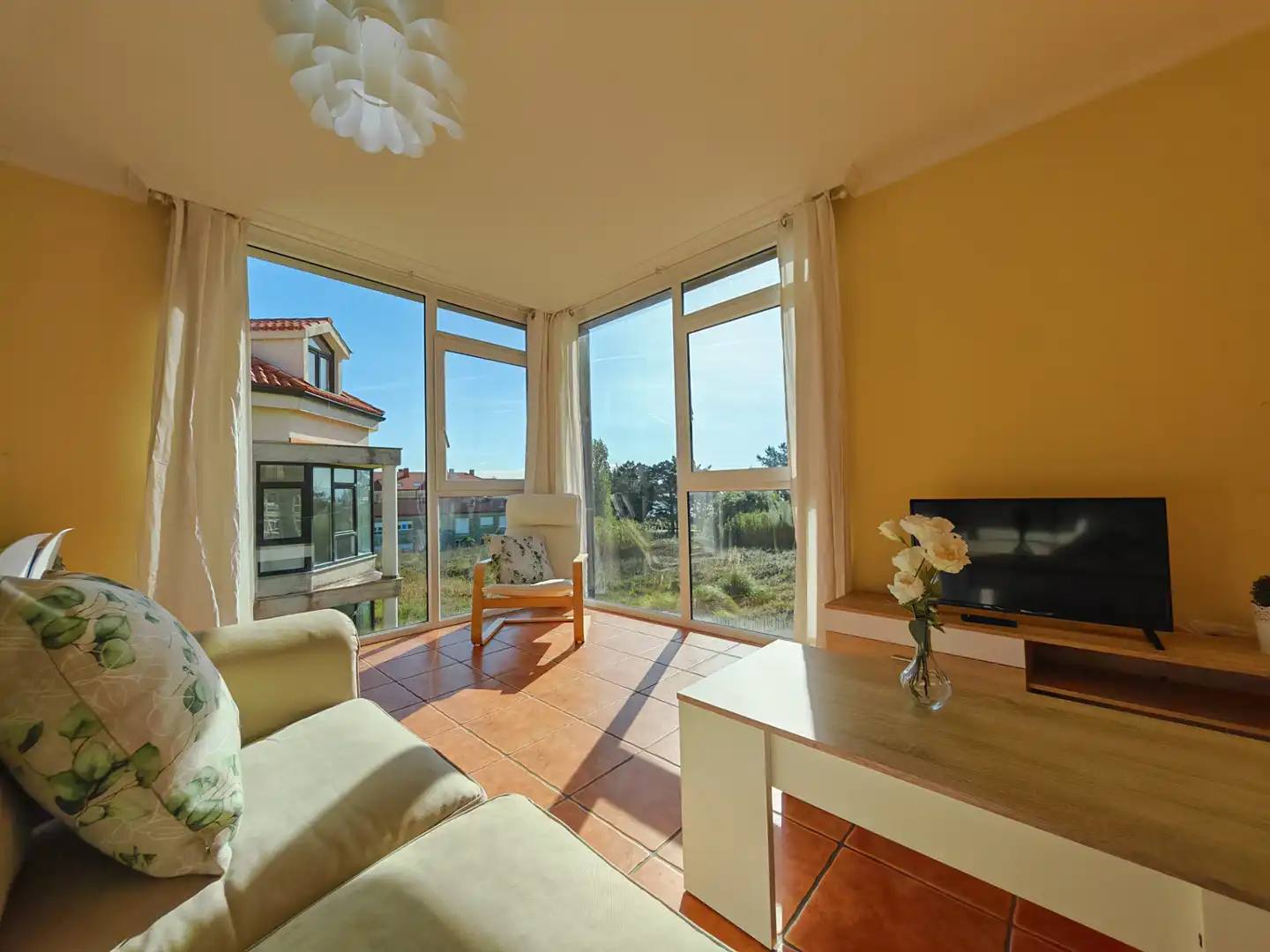 Sala d'estar de Apartament de lloguer en Fisterra amb Traster, Moblat i Forn