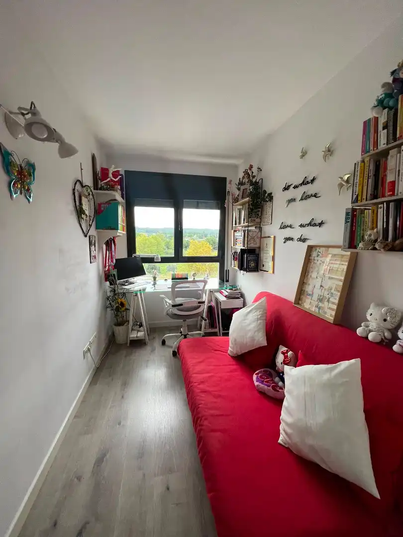 Schlafzimmer von Wohnung zur Miete in Sant Cugat del Vallès mit Klimaanlage, Parkett und Terrasse