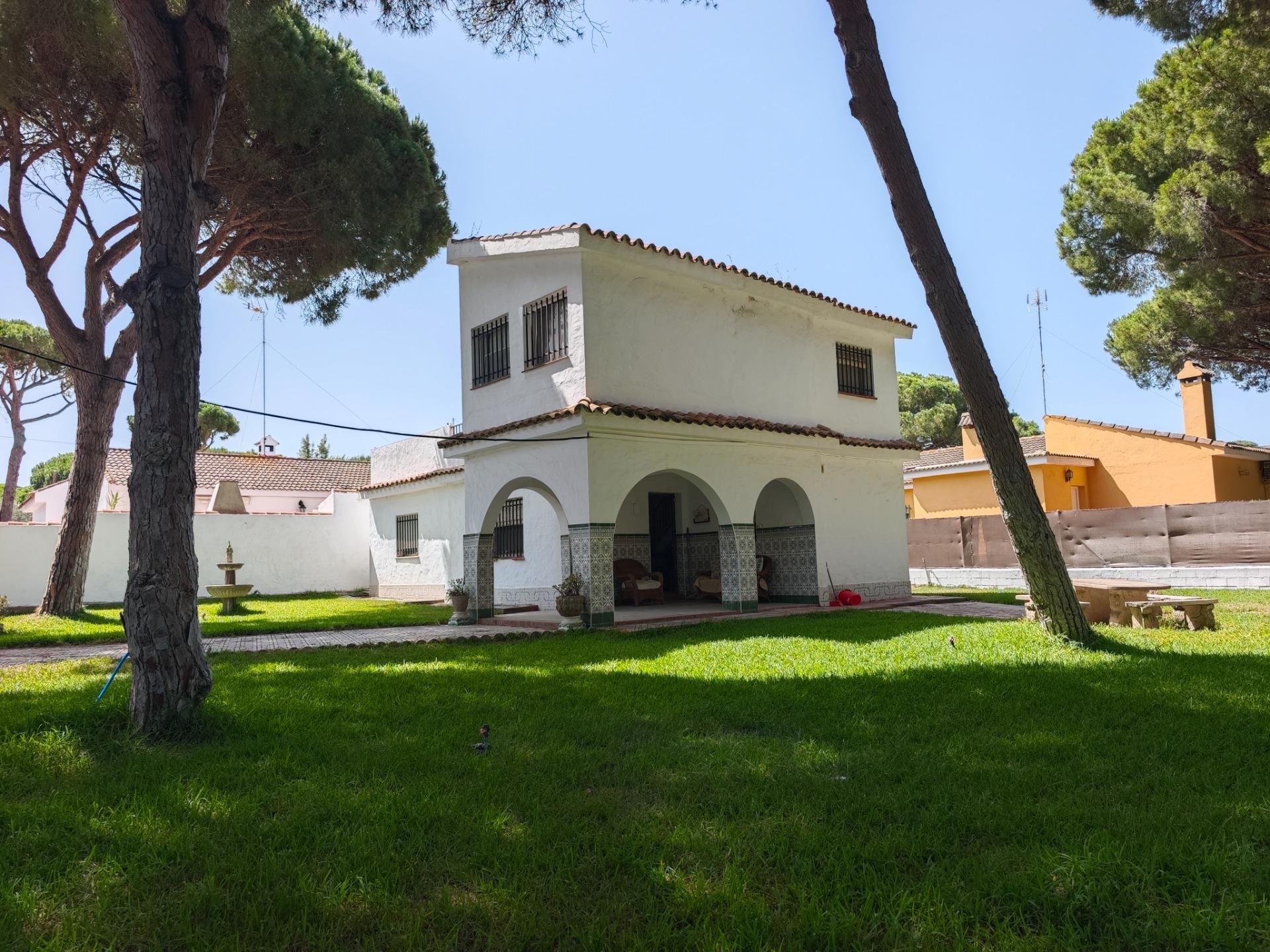 Vista exterior de Casa o xalet en venda en Chiclana de la Frontera amb Jardí privat, Terrassa i Traster