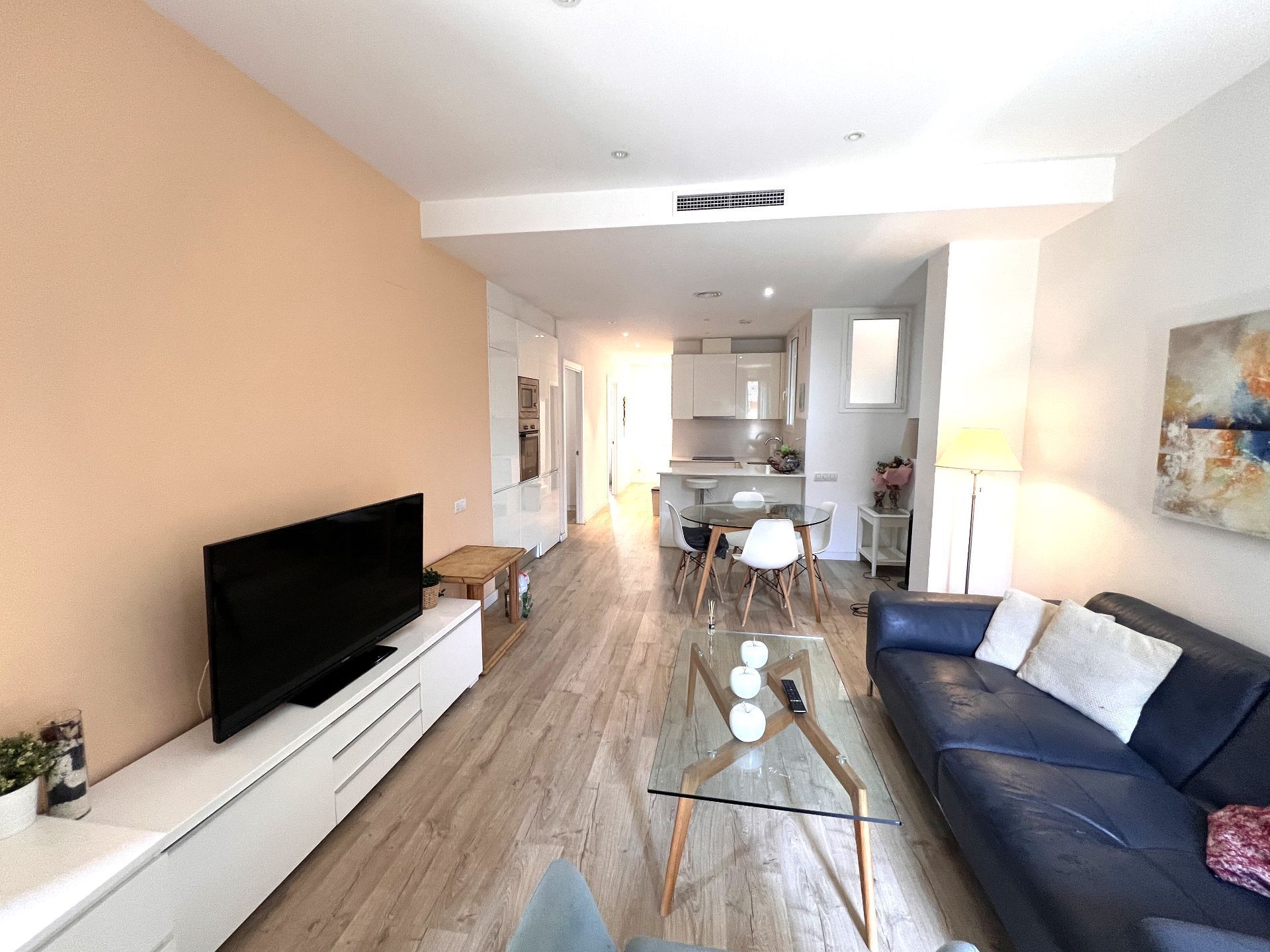 Living room of Flat to rent in  Barcelona Capital  with Air Conditioner, Heating and Furnished