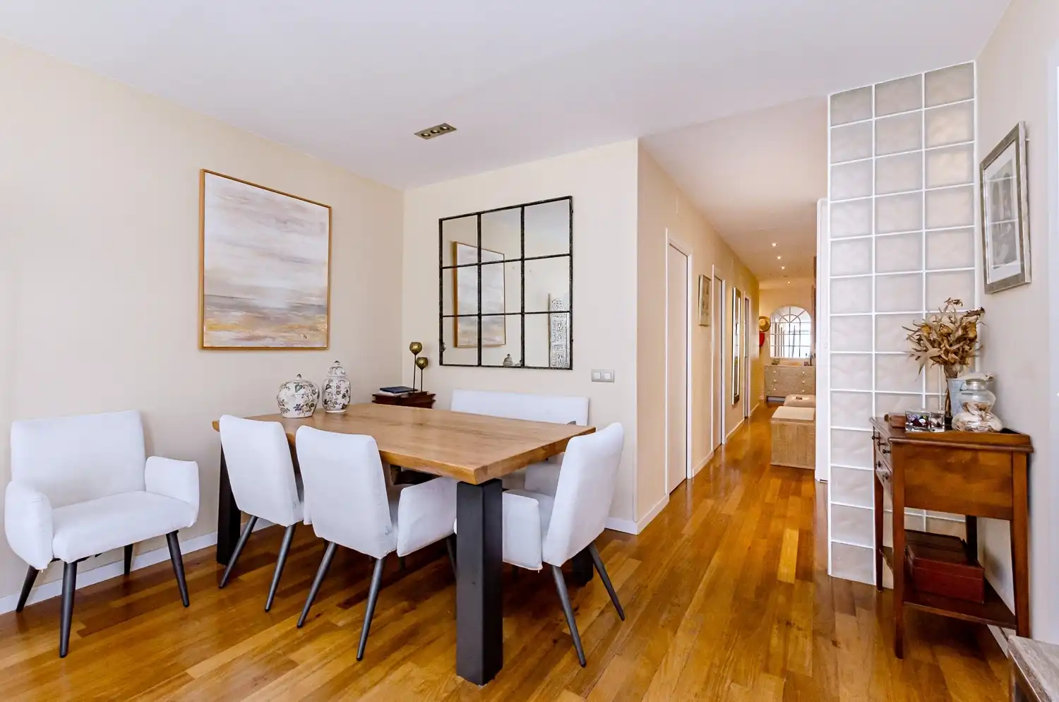 Esszimmer von Wohnung zum Verkauf in Barcelona mit Klimaanlage, Heizung und Parkett