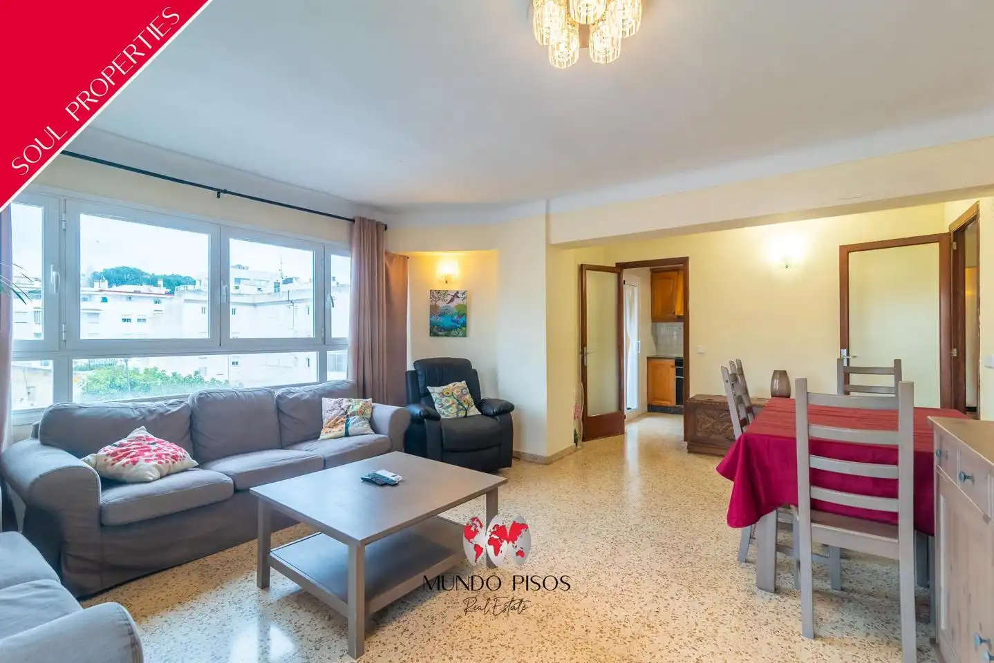 Wohnzimmer von Wohnung zum Verkauf in  Palma de Mallorca mit Klimaanlage, Heizung und Abstellraum