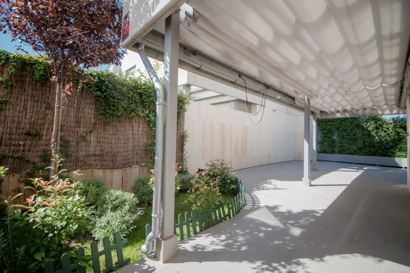 Terrasse von Erdgeschoss zur Miete in Madrid mit Klimaanlage, Heizung und Privatgarten