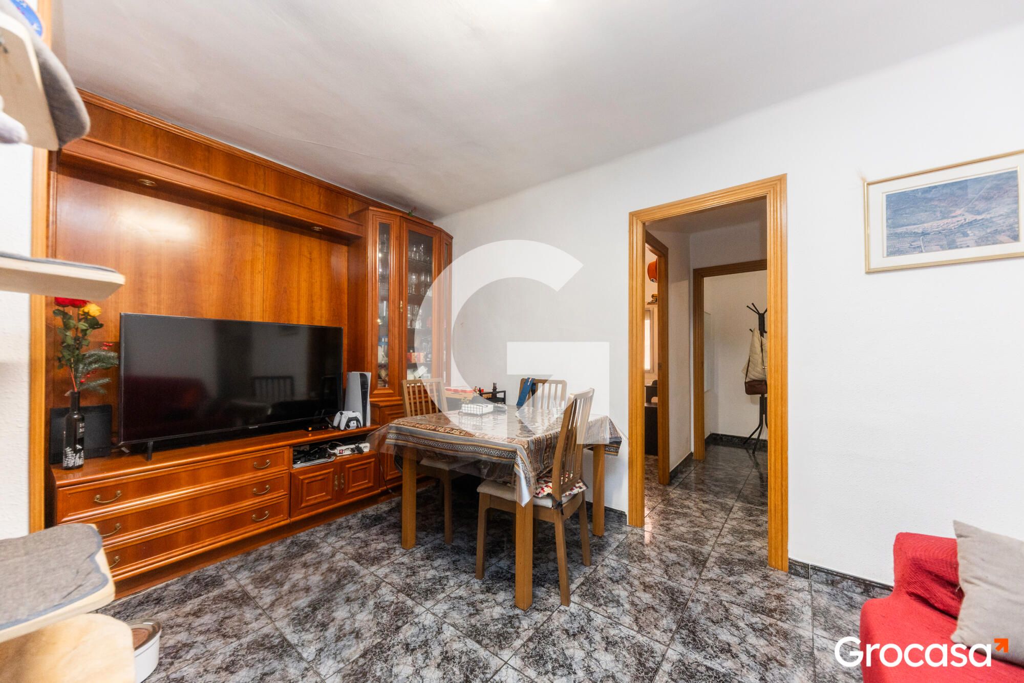Sala de estar de Piso en venta en L'Hospitalet de Llobregat con Aire acondicionado