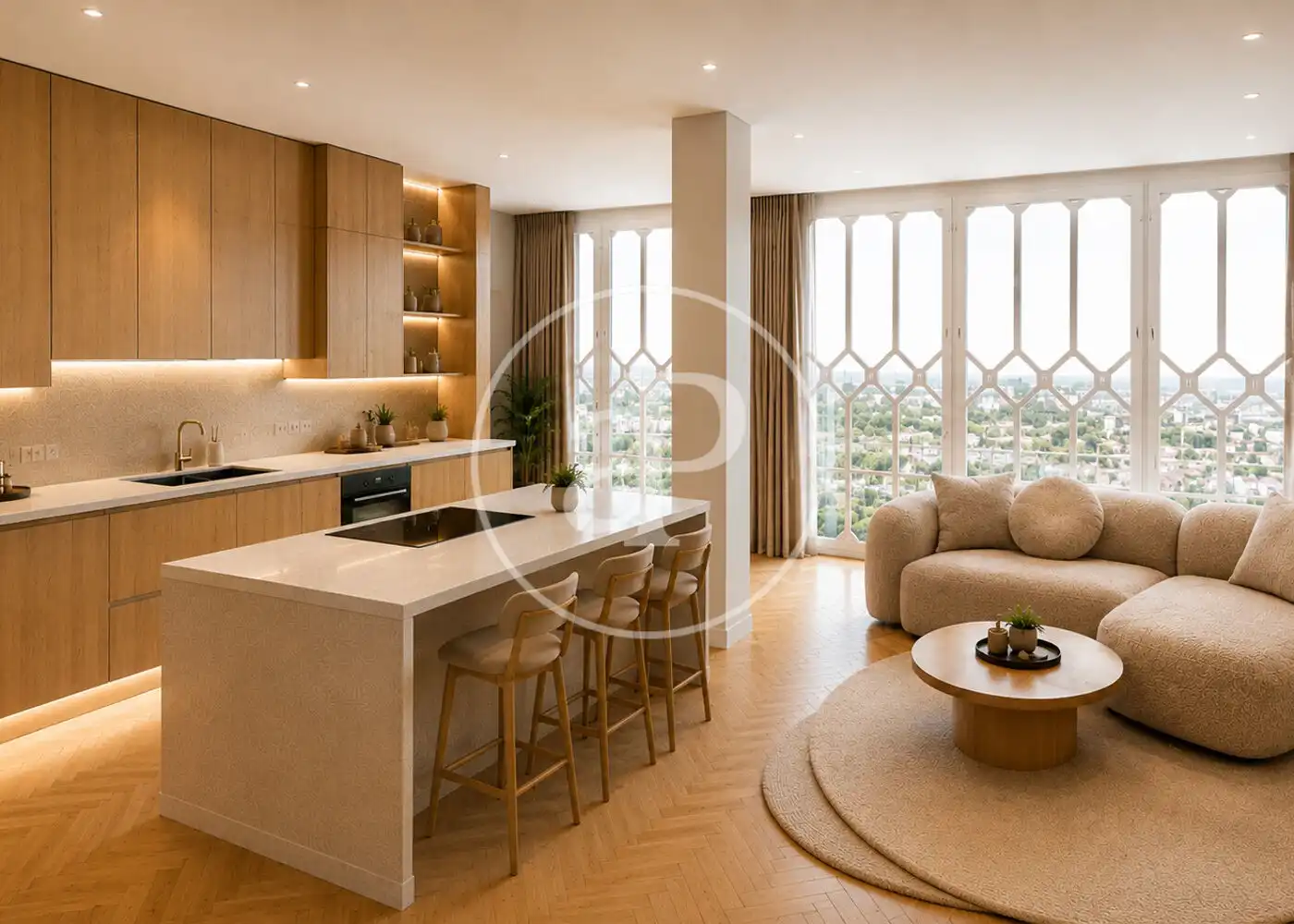 Wohnzimmer von Wohnung zum Verkauf in Barcelona mit Klimaanlage