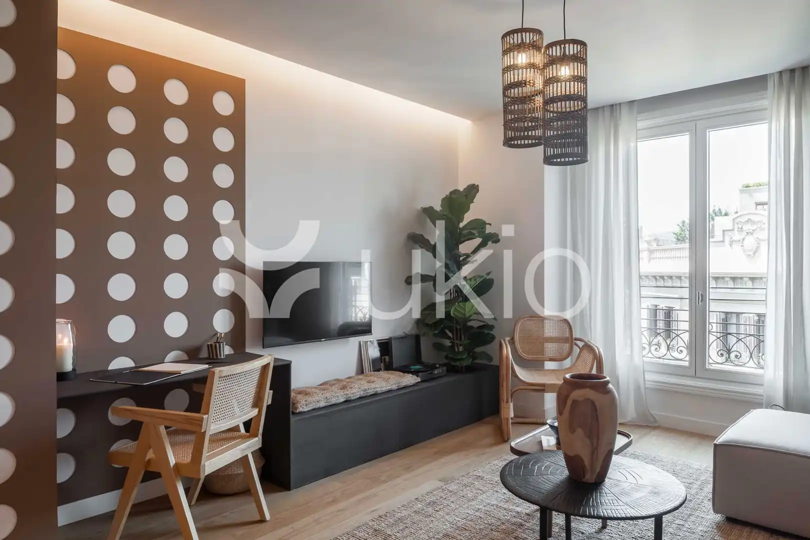Wohnzimmer von Wohnungen zur Miete in Barcelona mit Klimaanlage, Heizung und Möbliert