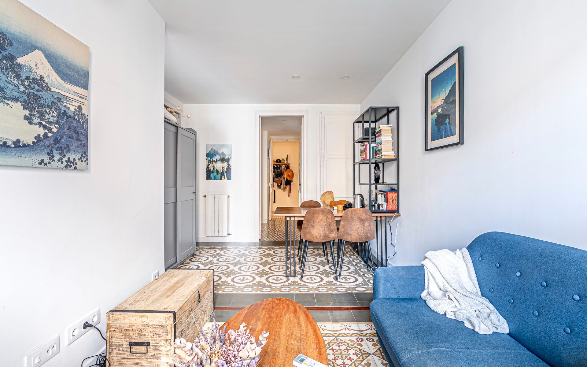 Living room of Flat for sale in  Barcelona Capital  with Air Conditioner, Heating and Furnished