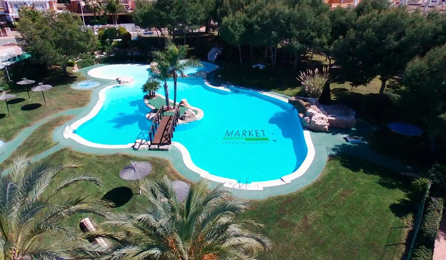 Swimming pool of Detached homes for sale in Santa Pola  with Air Conditioner, Private garden and Terrace