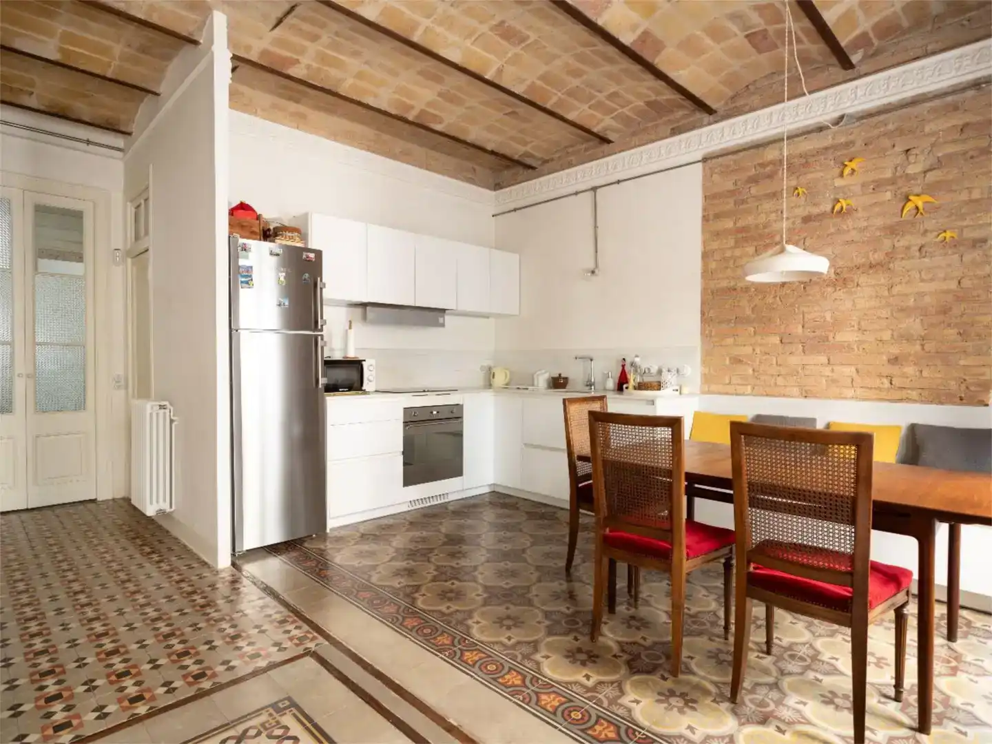 Küche von Wohnung zur Miete in  Barcelona Capital mit Klimaanlage und Balkon