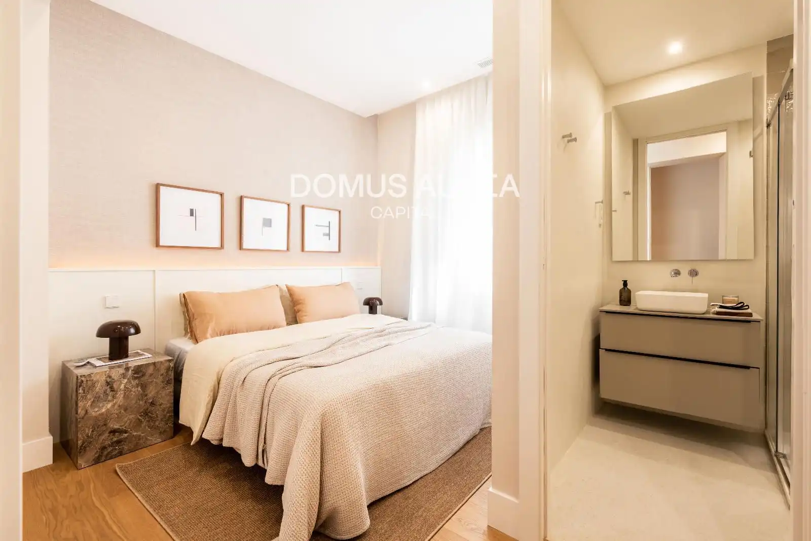 Schlafzimmer von Wohnung zum Verkauf in Madrid mit Klimaanlage, Parkett und Möbliert