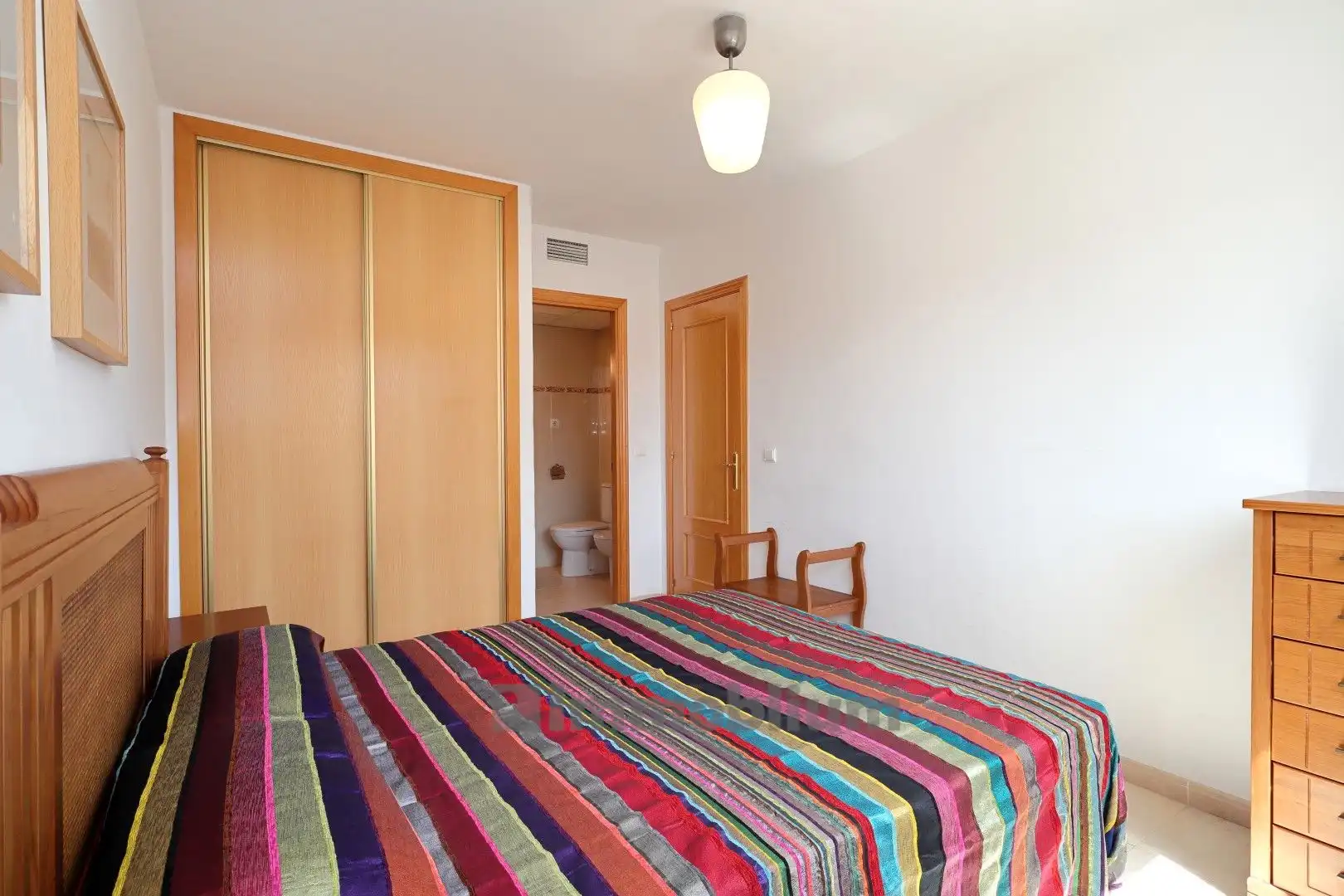Schlafzimmer von Wohnung zur Miete in Torredembarra mit Klimaanlage, Heizung und Privatgarten