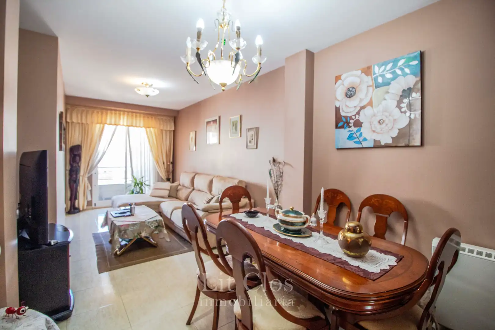 Wohnzimmer von Maisonette zum Verkauf in O Barco de Valdeorras   mit Heizung, Parkett und Terrasse