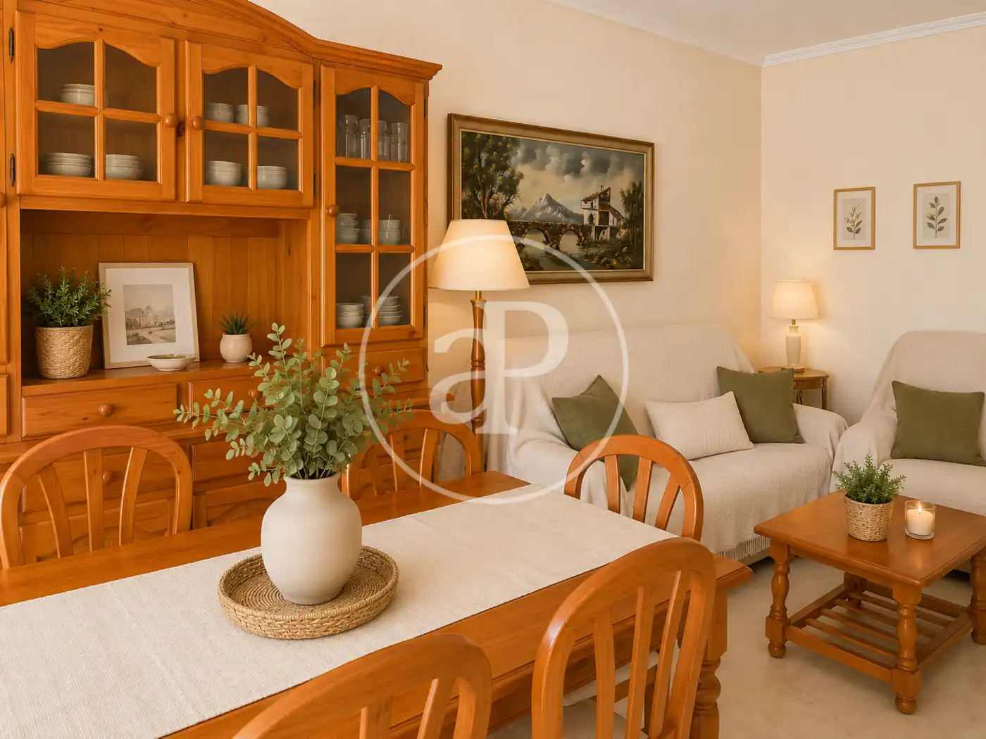 Sala de estar de Piso de alquiler en Santa Pola con Calefacción, Trastero y Amueblado