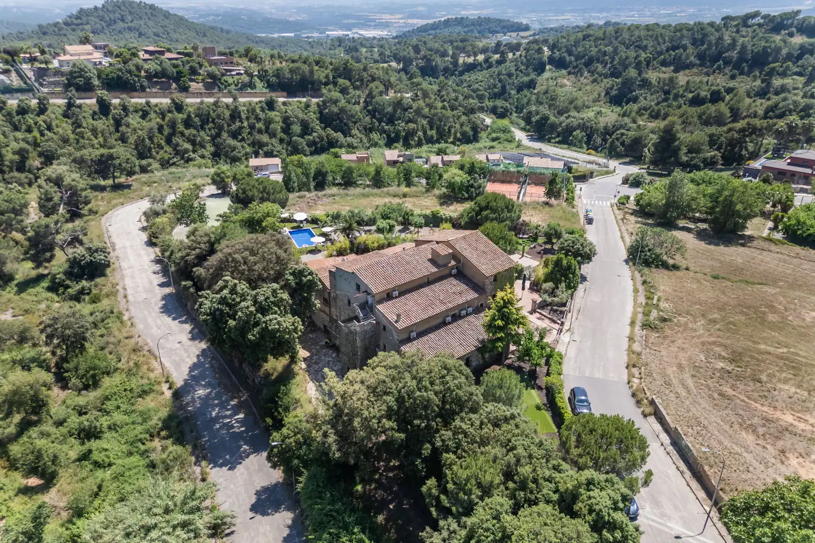 Vista exterior de Casa o xalet en venda en Bigues i Riells del Fai amb Aire condicionat, Calefacció i Jardí privat