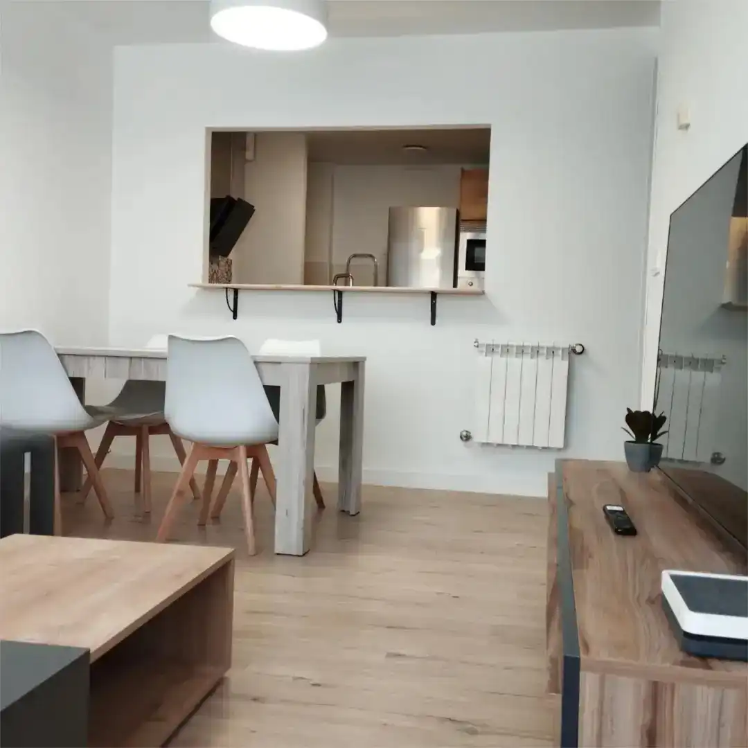 Küche von Wohnung zur Miete in Burela mit Parkett, Möbliert und Ofen