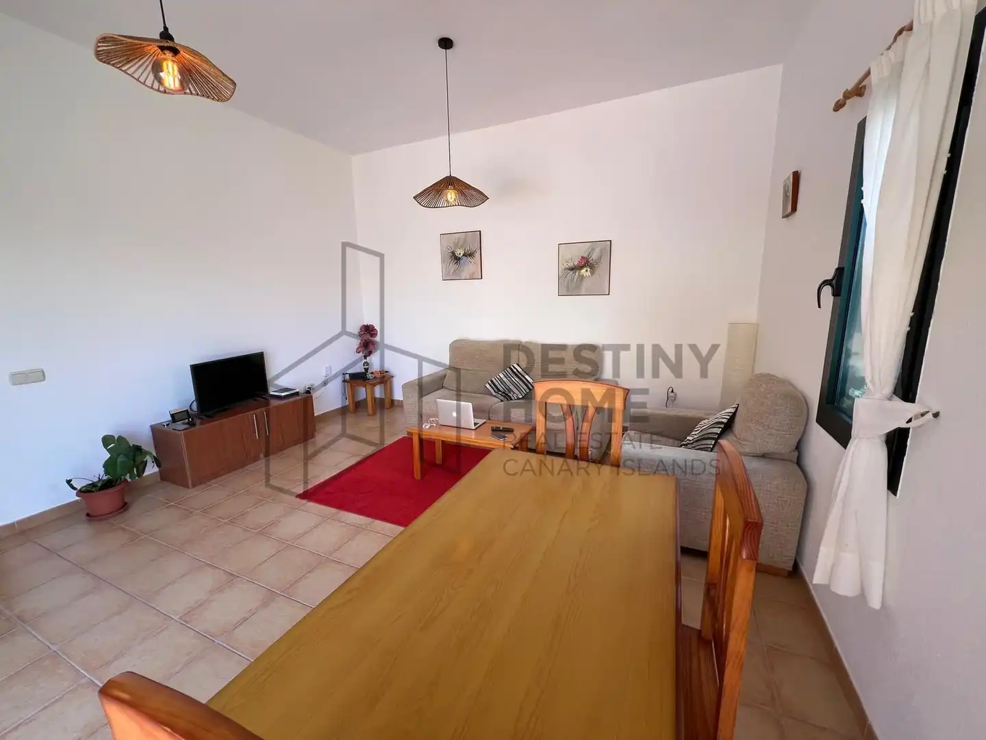 Sala de estar de Casa o chalet en venta en La Oliva con Jardín privado, Terraza y Trastero
