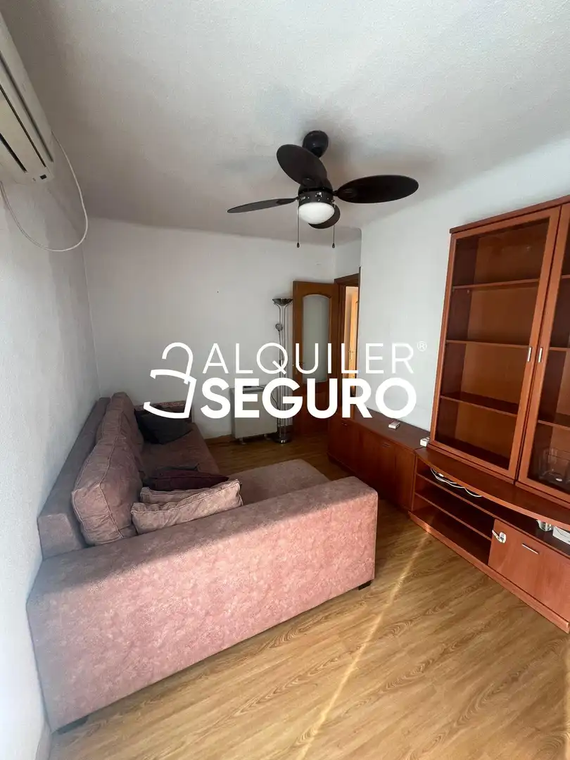 Sala d'estar de Pis de lloguer en  Madrid Capital amb Calefacció i Moblat