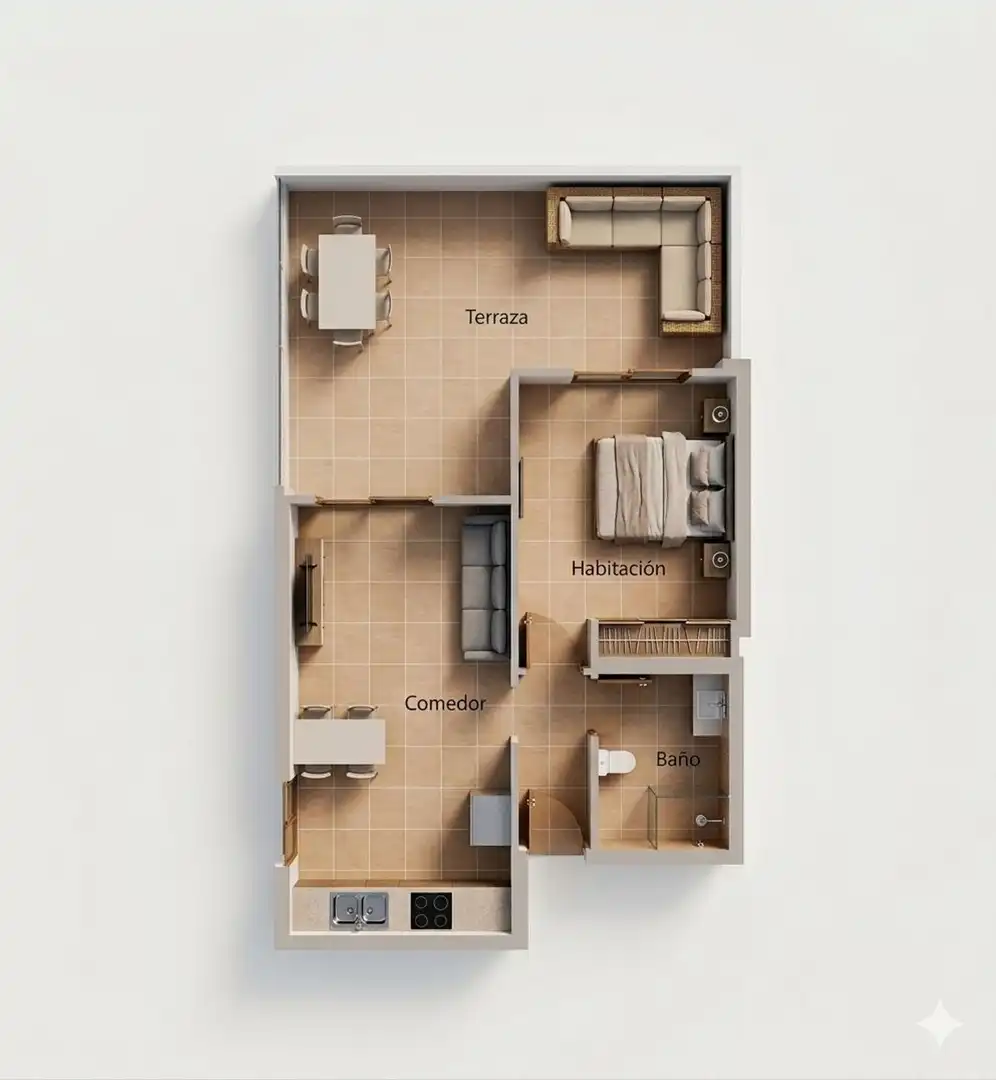 Flat for sale in Vera  with Air Conditioner, Private garden and Terrace