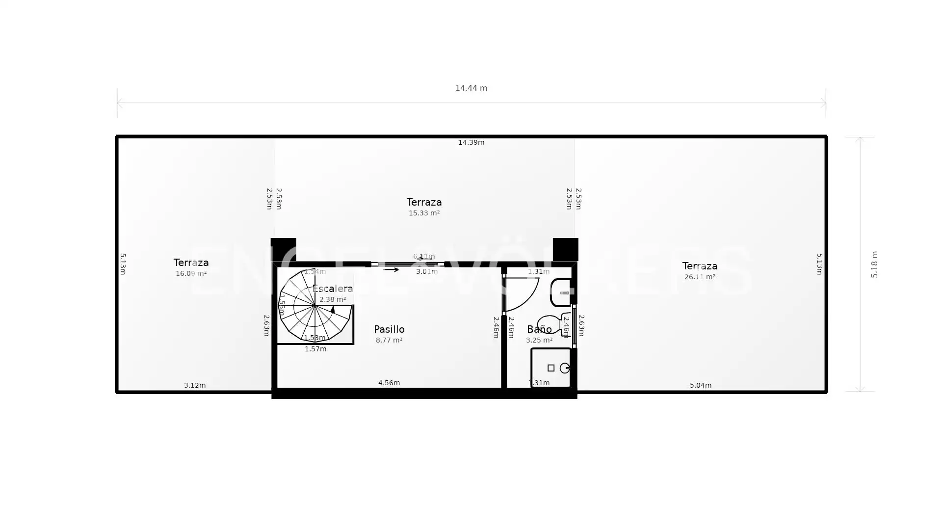 Penthouse mit Terrasse zum Verkauf in Cala del Puntal, imagen 37