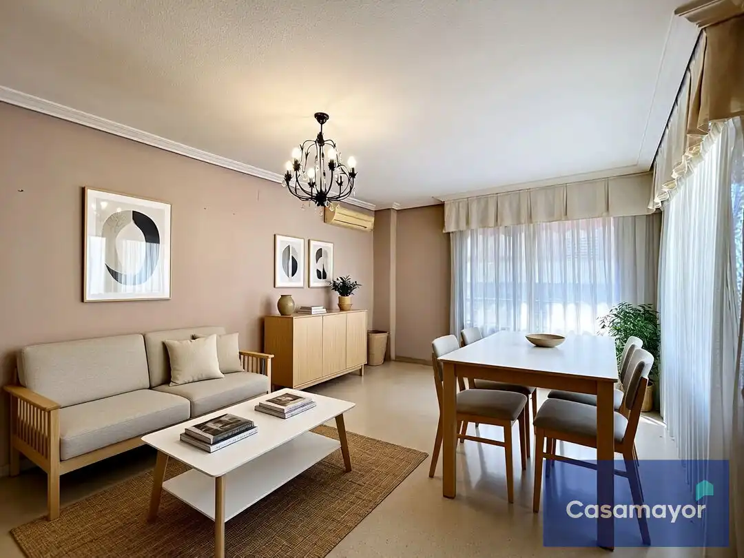 Wohnzimmer von Wohnung zum Verkauf in Alicante / Alacant mit Klimaanlage, Abstellraum und Balkon