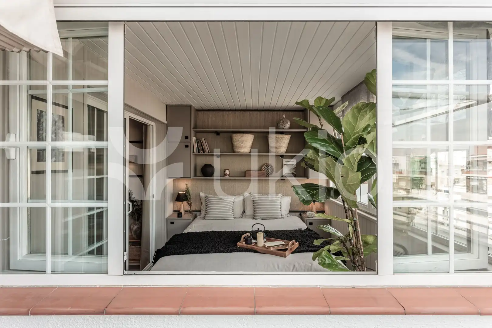 Bedroom of Apartments for rent in Madrid  with Air Conditioner, Terrace and Furnished