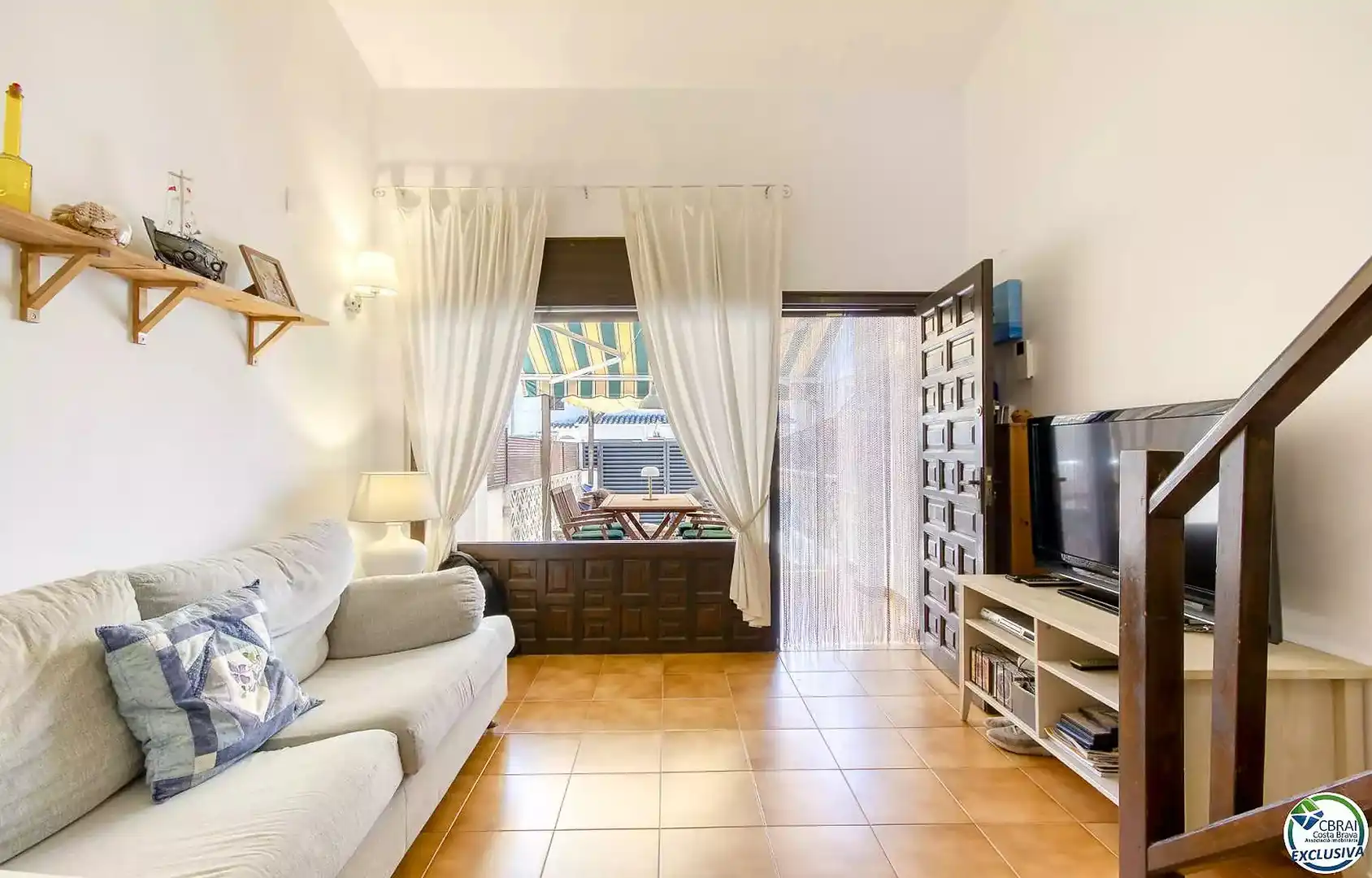 Sala de estar de Casa o chalet en venta en Garrigàs con Terraza y Amueblado