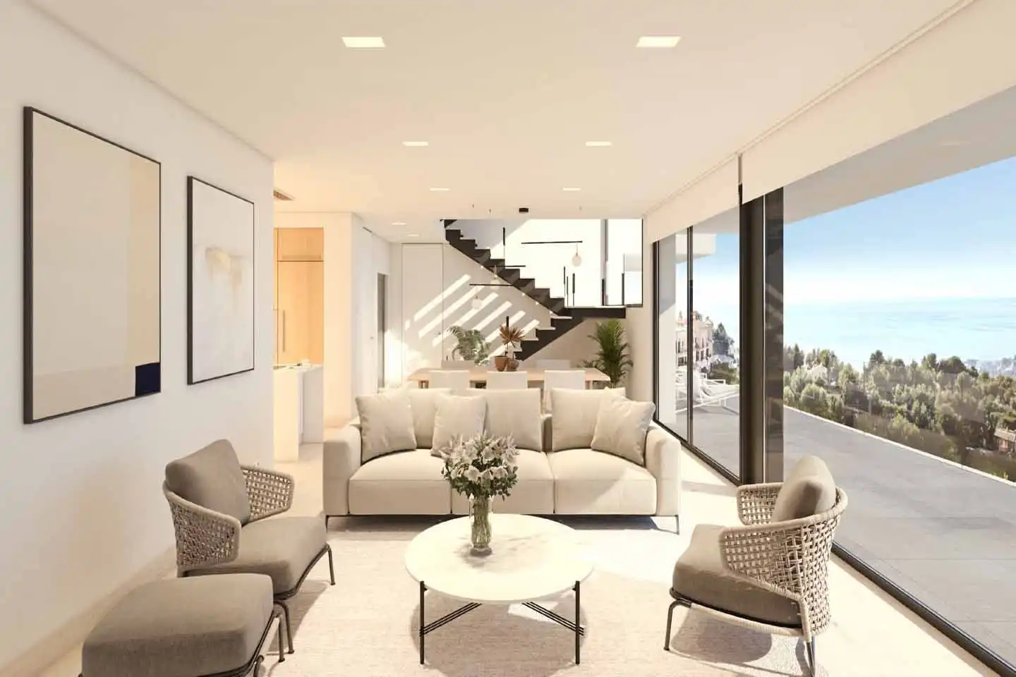 Sala de estar de Casa o chalet en venta en Altea con Aire acondicionado, Calefacción y Terraza