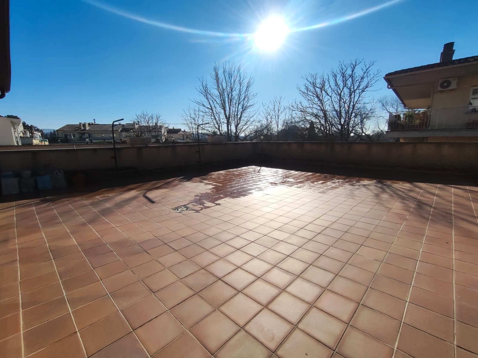 Terrace of Flat for sale in Girona Capital  with Air Conditioner, Heating and Parquet flooring